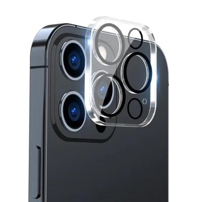ENKAY HAT PRINCE Защита для камеры из закалённого стекла для iPhone 14 Pro 6,1 дюйма / 14 Pro Max 6,7 дюйма, защитная пленка полного размера, версия с черным кольцом