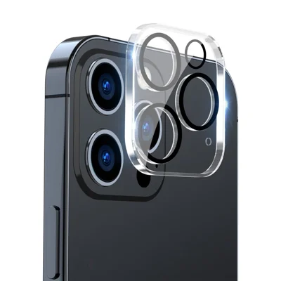 ENKAY HAT PRINCE For iPhone 13 Pro 6.1 inch / 13 Pro Max 6.7 inch Full Cover Camera Lens Protector Clear Tempered Glass Film, Black Ring Version