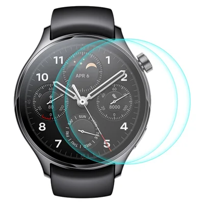 ENKAY HAT PRINCE 2 Stück / Set für Xiaomi Watch S1 Pro Displayschutzfolie Anti-Explosions-HD-Klar 0,2 mm 9H Hochfestes Aluminium-Silizium-Glas-Folie