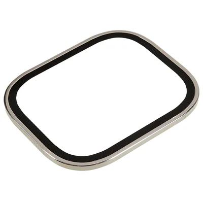 RURIHAI Para Apple Watch Ultra 3 / Ultra 2 / Ultra 49 mm Película de Proteção de Ecrã com Borda em Liga de Titânio e Vidro de Alumínio-silício de Alta Qualidade - Dourado