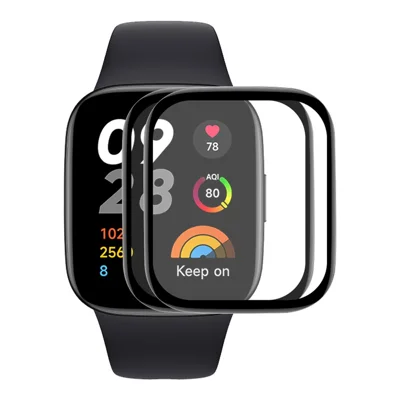 ENKAY HAT PRINCE 2 шт./комплект для Xiaomi Redmi Watch 3 Lite / Watch 3 Active, защитная пленка на весь экран, 3D изогнутые края, мягкие края из поликарбоната + пленка из PMMA, HD прозрачная
