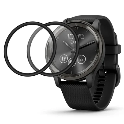 2Pcs / Pack For Garmin vivomove Trend Watch Screen Protector Anti-scratch PMMA Watch Screen Film