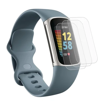 3 Stück Displayschutzfolie für Fitbit Charge 6 / 5, TPU kratzfeste hochtransparente Folie