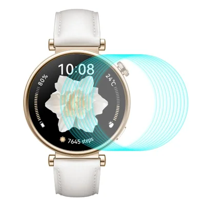 ENKAY HAT PRINCE 10Pcs for Huawei Watch GT 4 41mm Clear Screen Protector 0.2mm 9H High Aluminum-silicon Glass Smartwatch Film