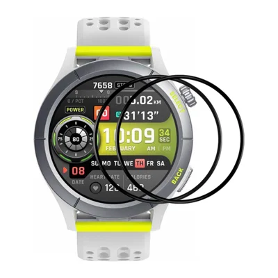 ENKAY HAT PRINCE 2Pcs For Huami Amazfit Cheetah / Cheetah Pro Screen Protector Full Cover 3D Curved Soft PC Edge + PMMA Film