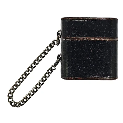 For Apple AirPods with Charging Case (2016) / (2019)  /  AirPods with Wireless Charging Case (2019) Glitter Powder Bluetooth-compatible Earphone Cover - Black