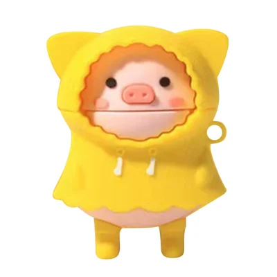For Apple AirPods 3 Lovely Cartoon Silicone Sleeve Bluetooth-compatible Earphone Anti-Collision Cover - Raincoat Pig