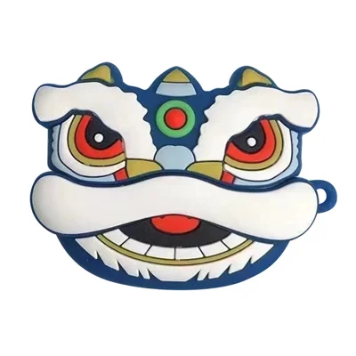For Samsung Galaxy Buds2 Pro Bluetooth-compatible Earphone Silicone Case Cute Cartoon Anti-Drop Cover - Blue Lion