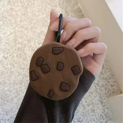 For Samsung Galaxy Buds Pro Bluetooth-compatible Earphone Silicone Cover Lovely Cartoon Sleeve - Chocolate Cookie