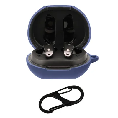 For Edifier Neobuds Pro Earphone Cover Housing Silicone Case with Buckle - Dark Blue