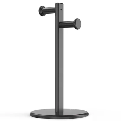 JIUSHARK JSR-3 Headphone Desktop Stand Simple Aluminum Alloy Dual Gaming Headset Holder Rack - Black