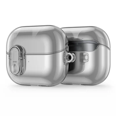 DUX DUCIS SECI Series For Samsung Galaxy Buds3 Pro  /  Buds3 Case PC+TPU Bluetooth-compatible Earbuds Cover with Hook - Clear