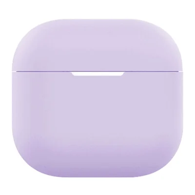 For AirPods 4 Silicone Case Bluetooth-Compatible Earphone Anti-Scratch Protective Cover - Light Purple