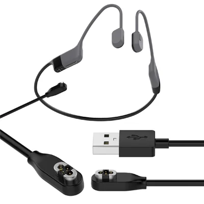 For Shokz Openswim Pro S710 Bone Conduction Earphone Magnetic Charger 1m USB-A Plug Charging Cable