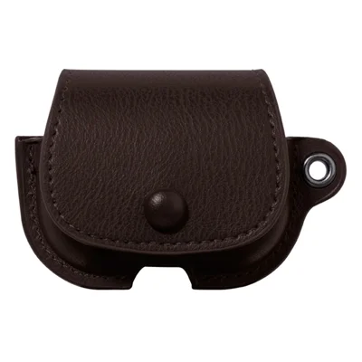 For Apple AirPods Pro 2  /  AirPods Pro Charging Case Cover Backpack Style Leather+PC Earbuds Protective Case - Dark Brown