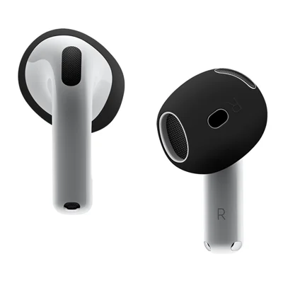 For AirPods 5 / 4 Earbuds Anti-Slip Silicone Cover Bluetooth-compatible Earphones Earmuffs Ear Tips - Black