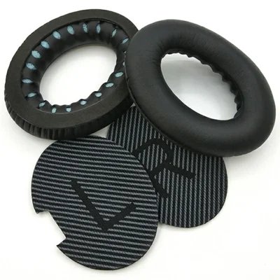 1Pair Replacement Ear Pads for Bose QuietComfort 35 / 25 / 15 / 2 / AE2 Headphones Earpads Cushions - Black+Black