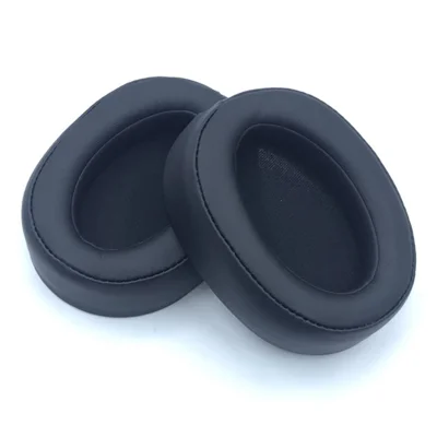 1 Pair For Sony MDR-100ABN / WH-H900N Headphone Earpads Protein Leather Earmuff Cushions - Black