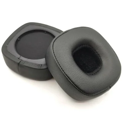 1 Pair Headphone Earpads For Marshall Major IV Protein Leather Replacement Cushions Earcups - Black