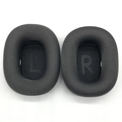 1 Pair for Apple AirPods Max Replacement Ear Pads Breathable Mesh Cloth Memory Foam Cushions - Dark Grey