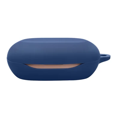 For JBL Sense Lite Silicone Case Wireless Earphones Protective Cover with Anti-Lost Buckle - Dark Blue