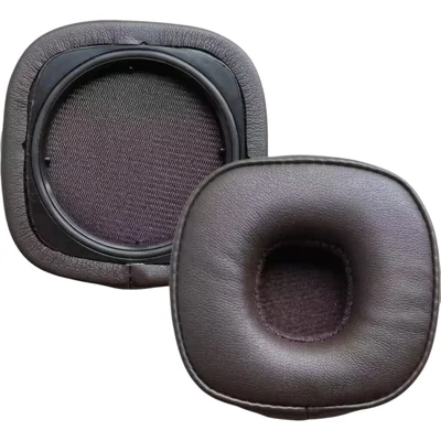 1 Pair For Marshall Major V Headphone Ear Pads Replacement Protein Leather Cushions - Brown