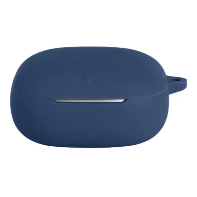 For Anker Soundcore Liberty 5 Silicone Case Wireless Earphones Protective Cover with Anti-Lost Buckle - Dark Blue