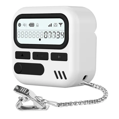 For AirPods Pro 2  /  AirPods Pro Case Retro Design TPU + PC Wireless Earbuds Protective Cover with Lanyard - White