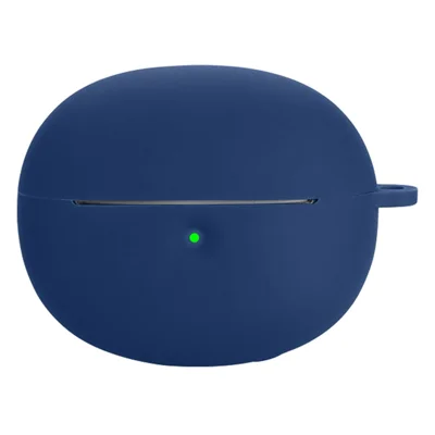 For Baseus Bowie MC1 Pro Protective Case Bluetooth-Compatible Earbuds Silicone Cover with Hook - Dark Blue