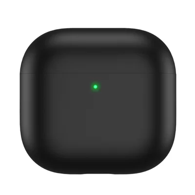 AHASTYLE WG172 For Apple AirPods 4 Silicone Case Earphone Anti-drop Protective Cover - Black