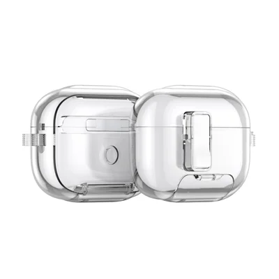DUX DUCIS For AirPods Pro 2 Earphone Case  PECR Series PC+TPU Cover with Phone Holder and Hook - Transparent