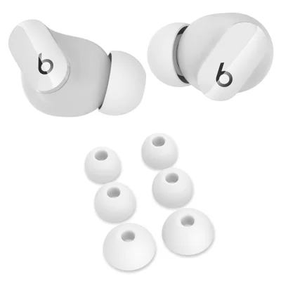 AHASTYLE WG150 3 Pairs Silicone Ear Tips For Beats Studio Buds / Studio Buds + / Fit Pro , Replacement Earphone Caps, Size: S + M + L - White