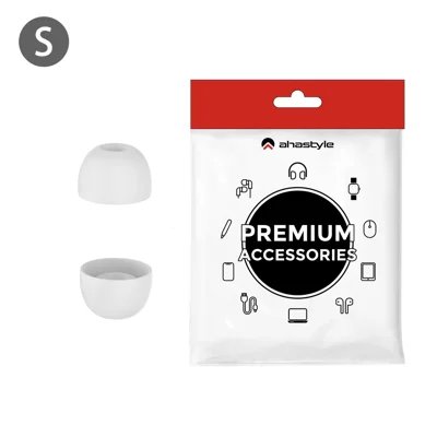 AHASTYLE WG150 1 Pair Silicone Ear Tips For Beats Studio Buds / Studio Buds + / Fit Pro , Replacement Earphone Caps - White / S