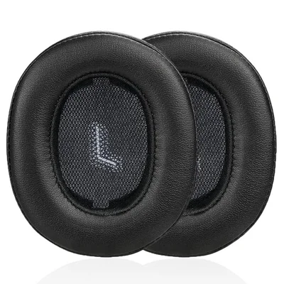 For JBL E55BT Quincy Headphones Ear Pads 2pcs Replacement Cushions Full-Ear Coverage - Black