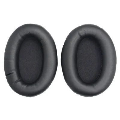 1 Pair JZF-173 Replacement Ear Cushion Pads for Kingston HSCD KHX-HSCP HyperX Cloud II - Black/Protein Leather