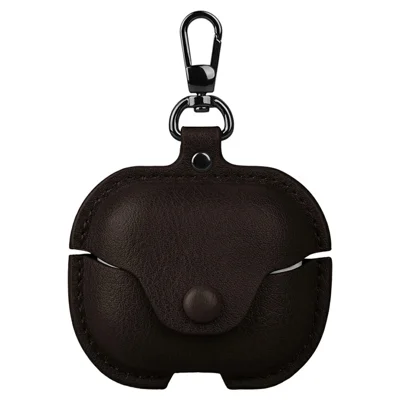 For Samsung Galaxy Buds3 FE Earphone Case Business Leather + PC Protective Cover - Dark Brown