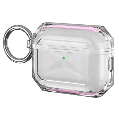For AirPods Pro 3 Soft TPU Case Dual Color TWS Earbuds Protective Cover - Pink