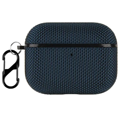 For AirPods Pro 3 Protective Case Nylon Waterproof Earphone Cover with Hanging Buckle - Blue
