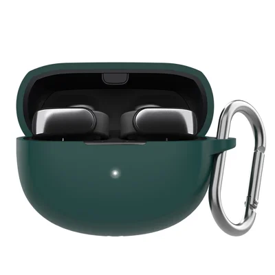 AHASTYLE WG147 For Bose Ultra Open Earbuds Silicone Case Integrated Design Protective Cover with Carabiner - Green