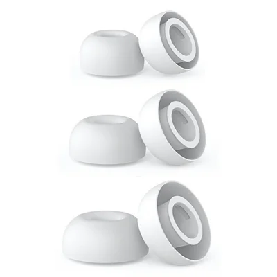 AHASTYLE WG187 3 Pair for AirPods Pro 3 Silicone Ear Tips Replacement Earphone Caps (Size S + Size M + Size L) - White