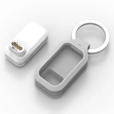 Adaptateur de charge pour montre connectée Garmin Venu 3 / 3S / Fenix 7 / 7X / 6 / 6X / 5S / Instinct, connecteur de charge avec étui TPE, blanc