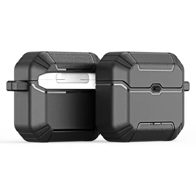 DUX DUCIS For AirPods 5 / 4 Earphone Case  PECS Series PC+TPU Cover with Phone Holder and Hook - Black