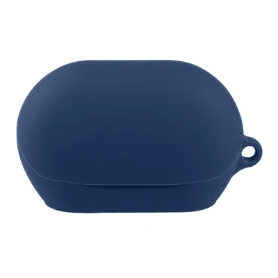 For JBL Soundgear Clips Silicone Case Wireless Earbuds Protective Cover with Anti-Lost Buckle - Dark Blue