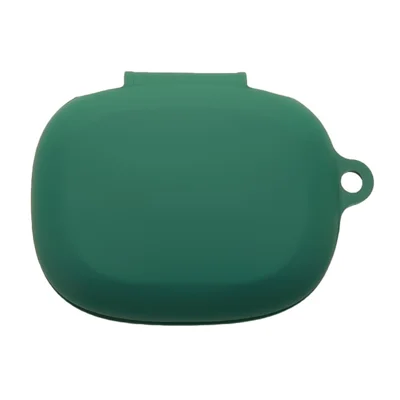 For JBL Endurance Peak 4 Silicone Case Wireless Earbuds Protective Cover with Anti-Lost Buckle - Blackish Green