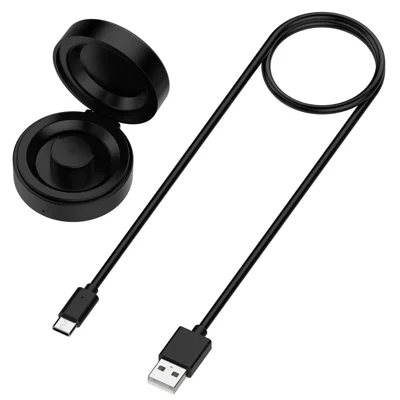 XY-152 For Oura Ring Gen 3, Size 6 Wireless Charging Case with USB Cable Smart Ring Portable Charger - Black