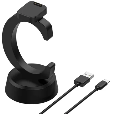For Xplora X6 Play  /  X6 Pro Charging Dock Kids Smartwatch C-Shape Charging Stand with Cable - Black