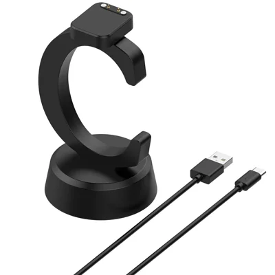For Cosmo JrTrack 5  /  4  /  3  /  2  /  JrTrack  /  Xplora XG02 Charging Dock Kids Smartwatch C-Shape Charging Stand with Cable - Black