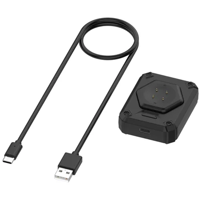 Watch Charging Dock for Google Pixel Watch 3 45mm 41mm / Watch 2 / Fitbit Versa 4 / 3 Magnetic Power Bank - Black