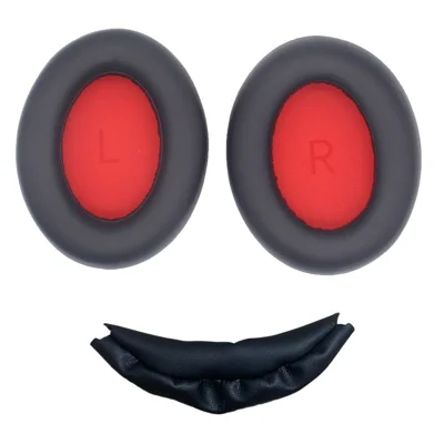 JZF-609 For 1MORE SonoFlow Ear Cushions Headphone Replacement Earpads and Headband Beam Pad - Black