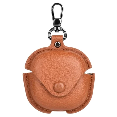 For Samsung Galaxy Buds4 / Buds4 Pro Earphone Case Business Leather + PC Protective Cover - Brown